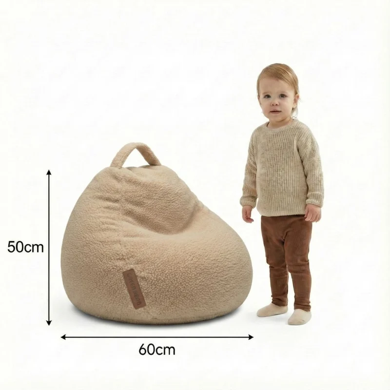 Kindersitzsack aus Teddystoff
