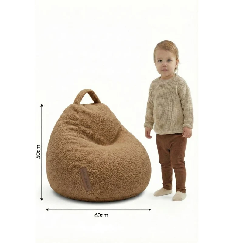 Kindersitzsack aus Teddystoff