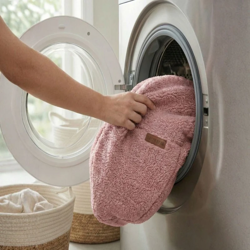 Kindersitzsack aus Teddystoff