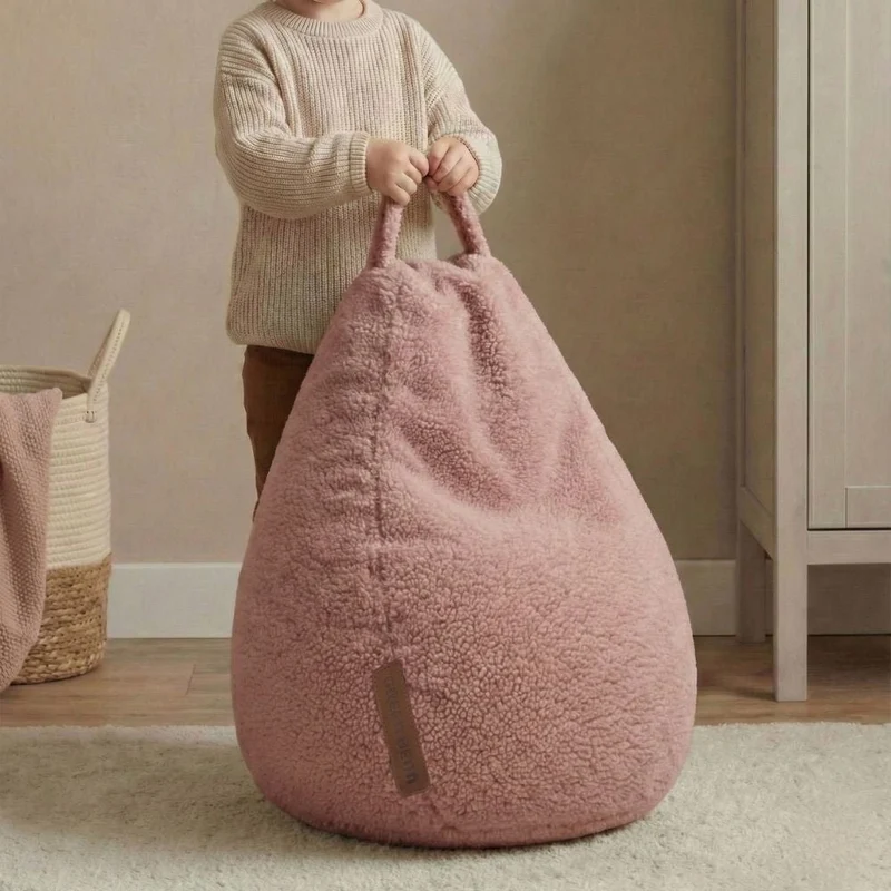 Kindersitzsack aus Teddystoff