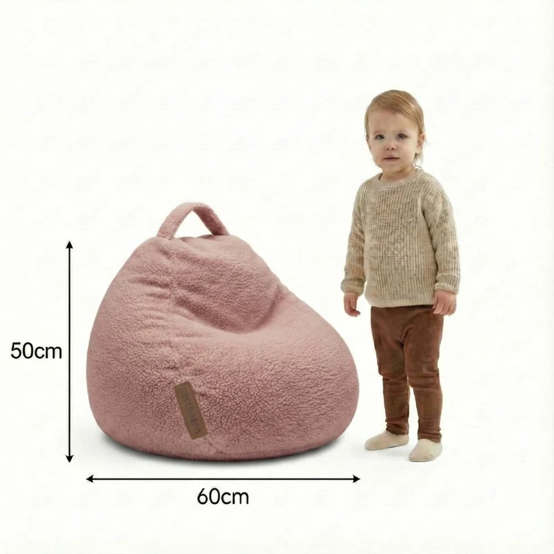 Kindersitzsack aus Teddystoff