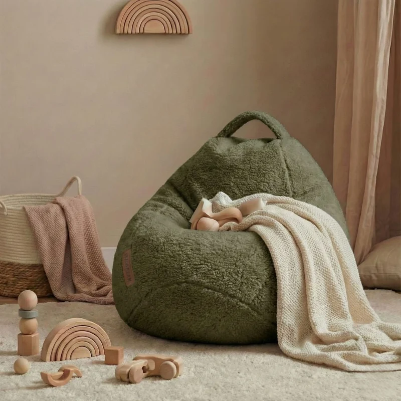 Kindersitzsack aus Teddystoff