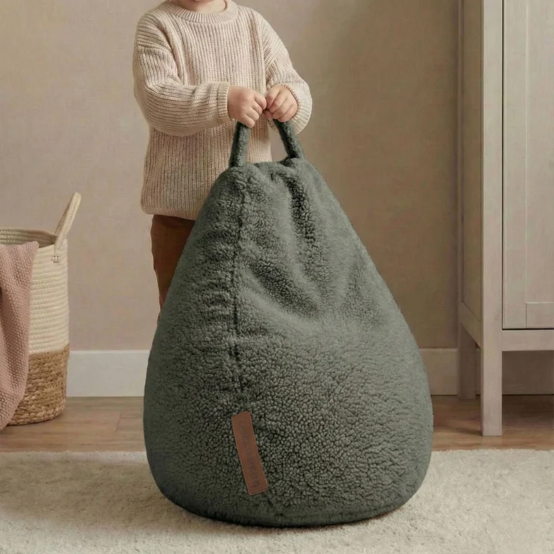 Kindersitzsack aus Teddystoff