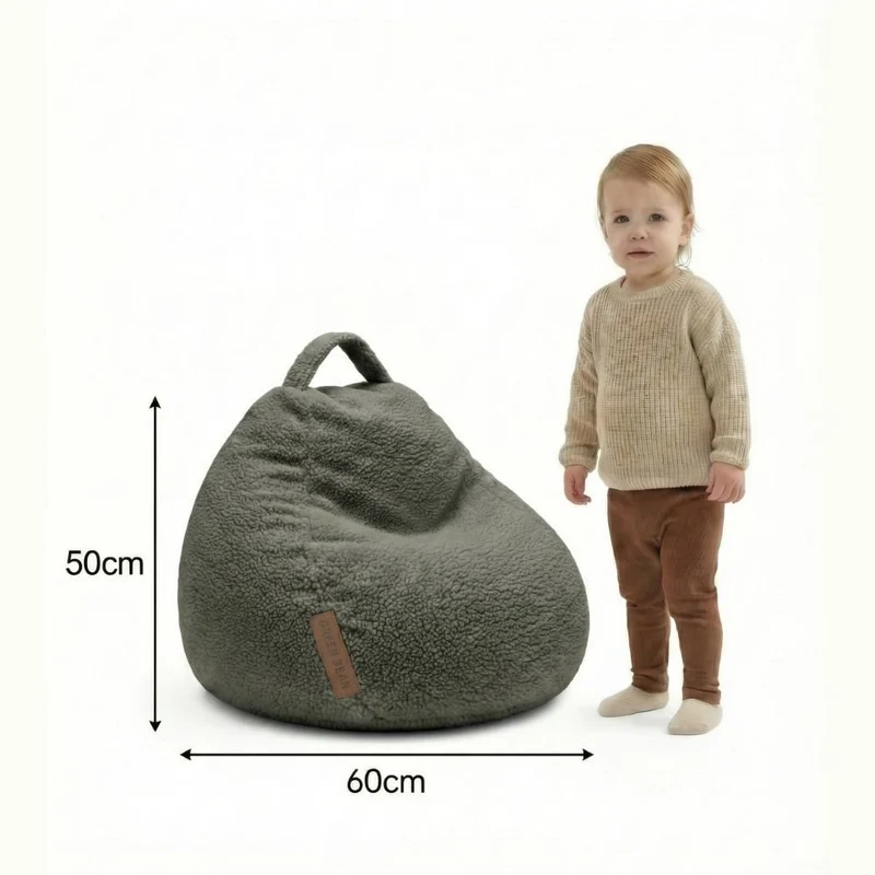 Kindersitzsack aus Teddystoff