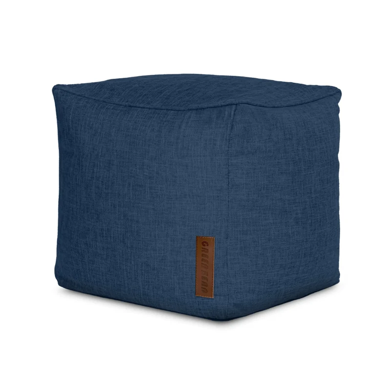 Cube Sitzhocker in Leinen-Optik