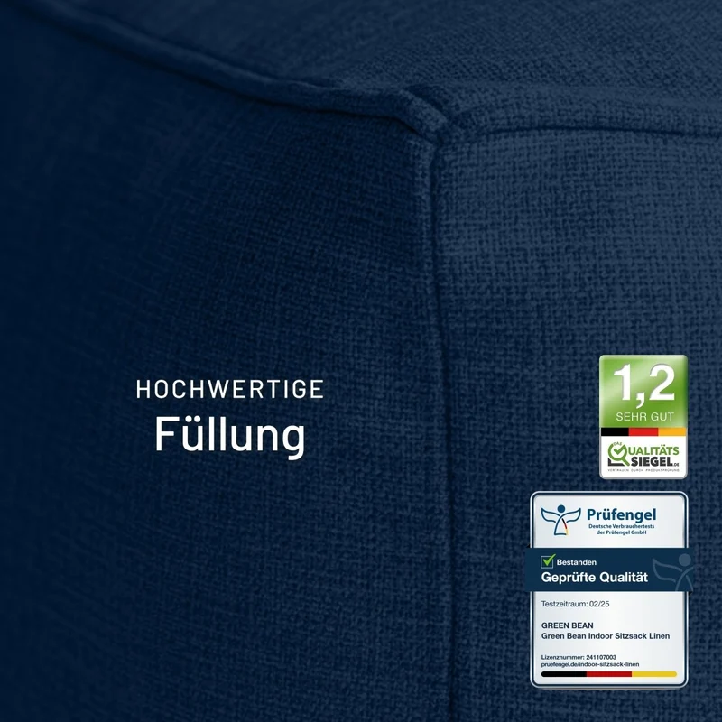 Cube Sitzhocker in Leinen-Optik