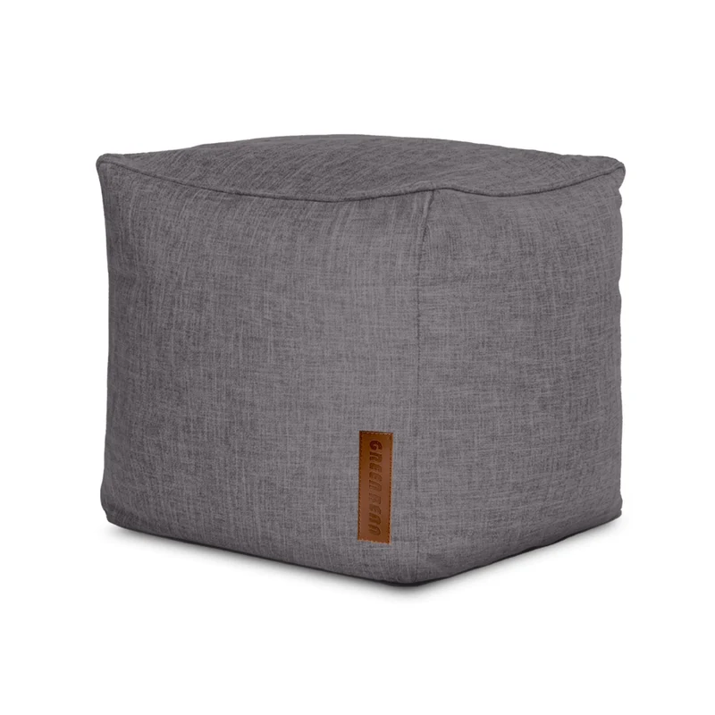 Cube Sitzhocker in Leinen-Optik