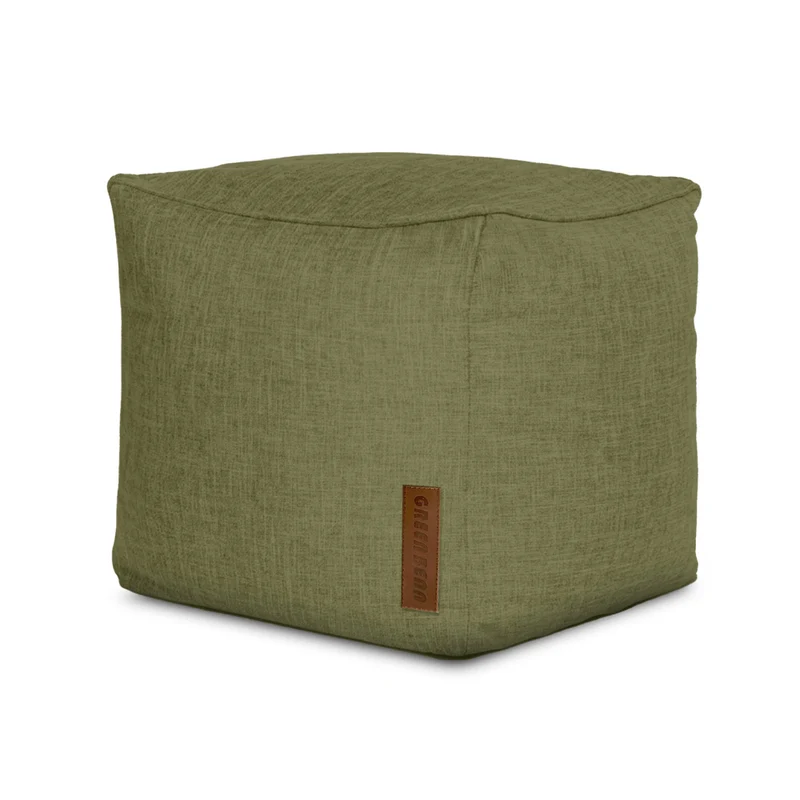 Cube Sitzhocker in Leinen-Optik