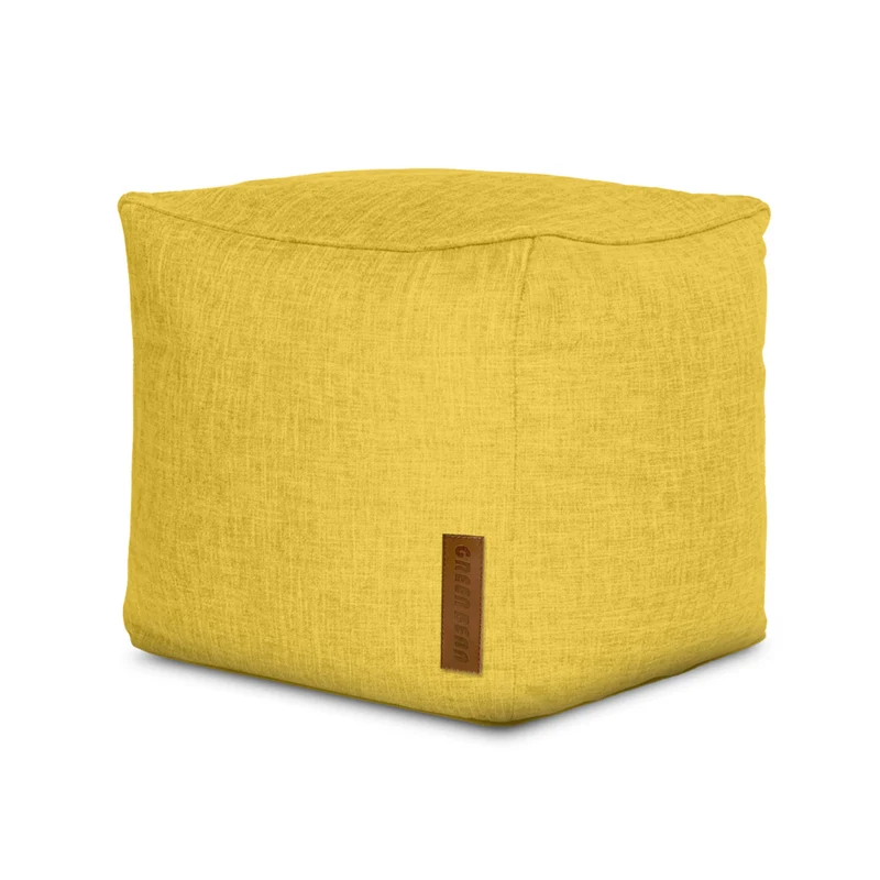 Cube Sitzhocker in Leinen-Optik