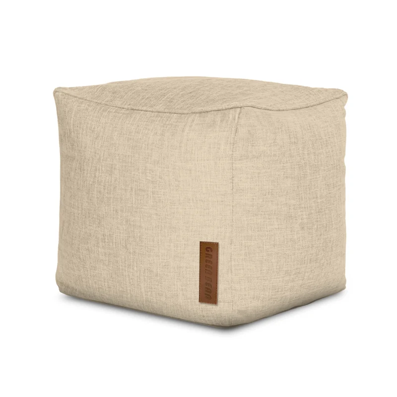 Cube Sitzhocker in Leinen-Optik