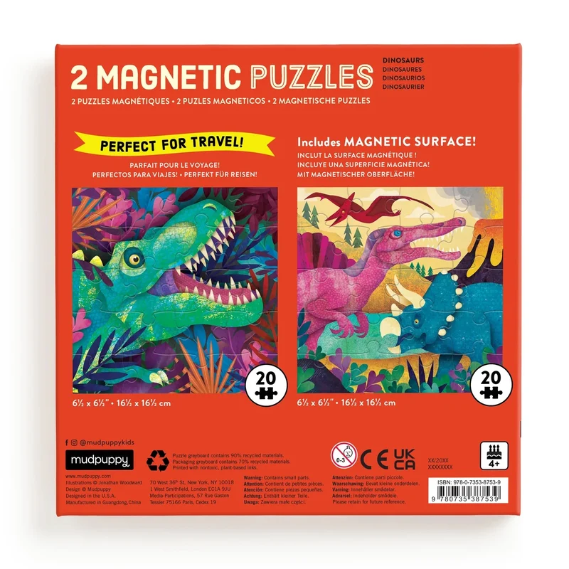 DINOSAURS ROAR! MAGNETIC PUZZLE SET (4 years+)