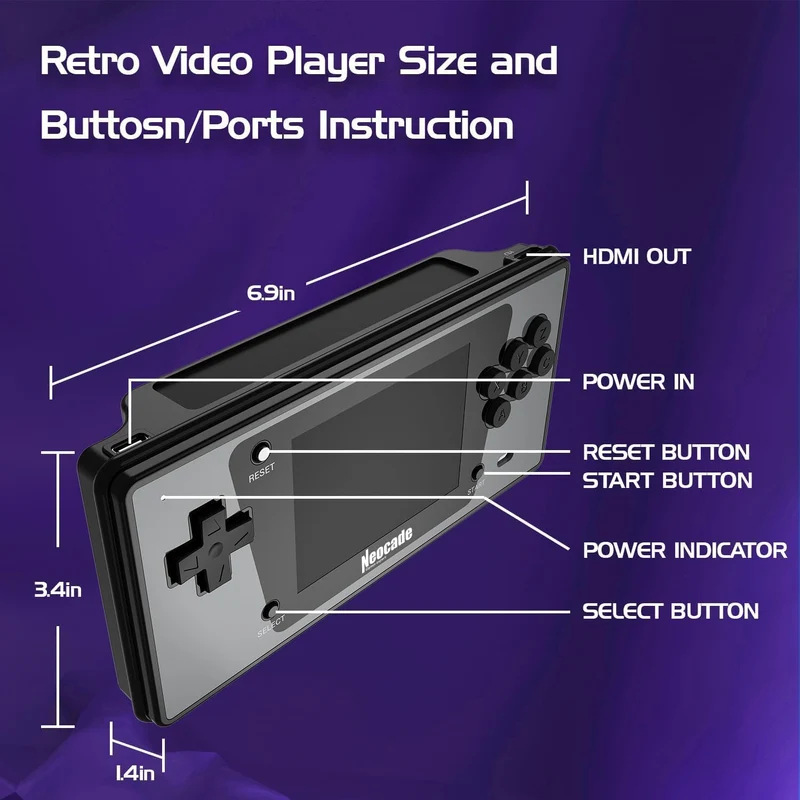 Retro Game Console for Sega Genesis Mega Drive Games
