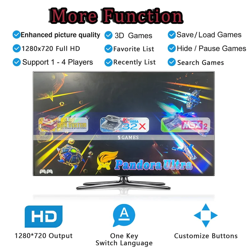 RegiisJoy [30000 Games in 1] Pandora's Box 70S Arcade Game Console