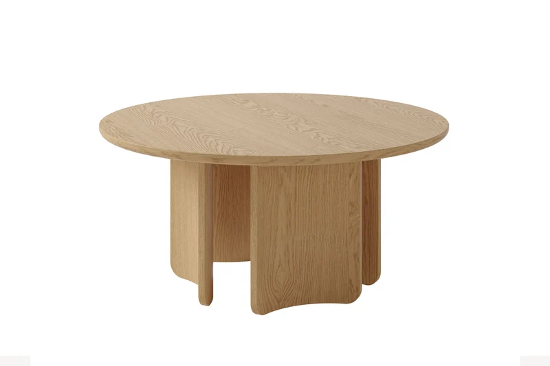 Couchtisch MOLDE 01, Echtholzfurnier Eichefarbig Bianco, Eichefarbig Tobacco oder seidengrau