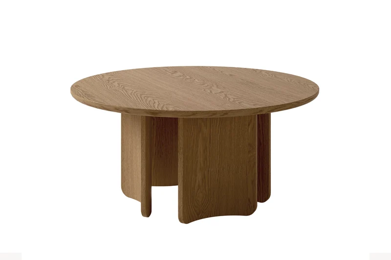 Couchtisch MOLDE 01, Echtholzfurnier Eichefarbig Bianco, Eichefarbig Tobacco oder seidengrau