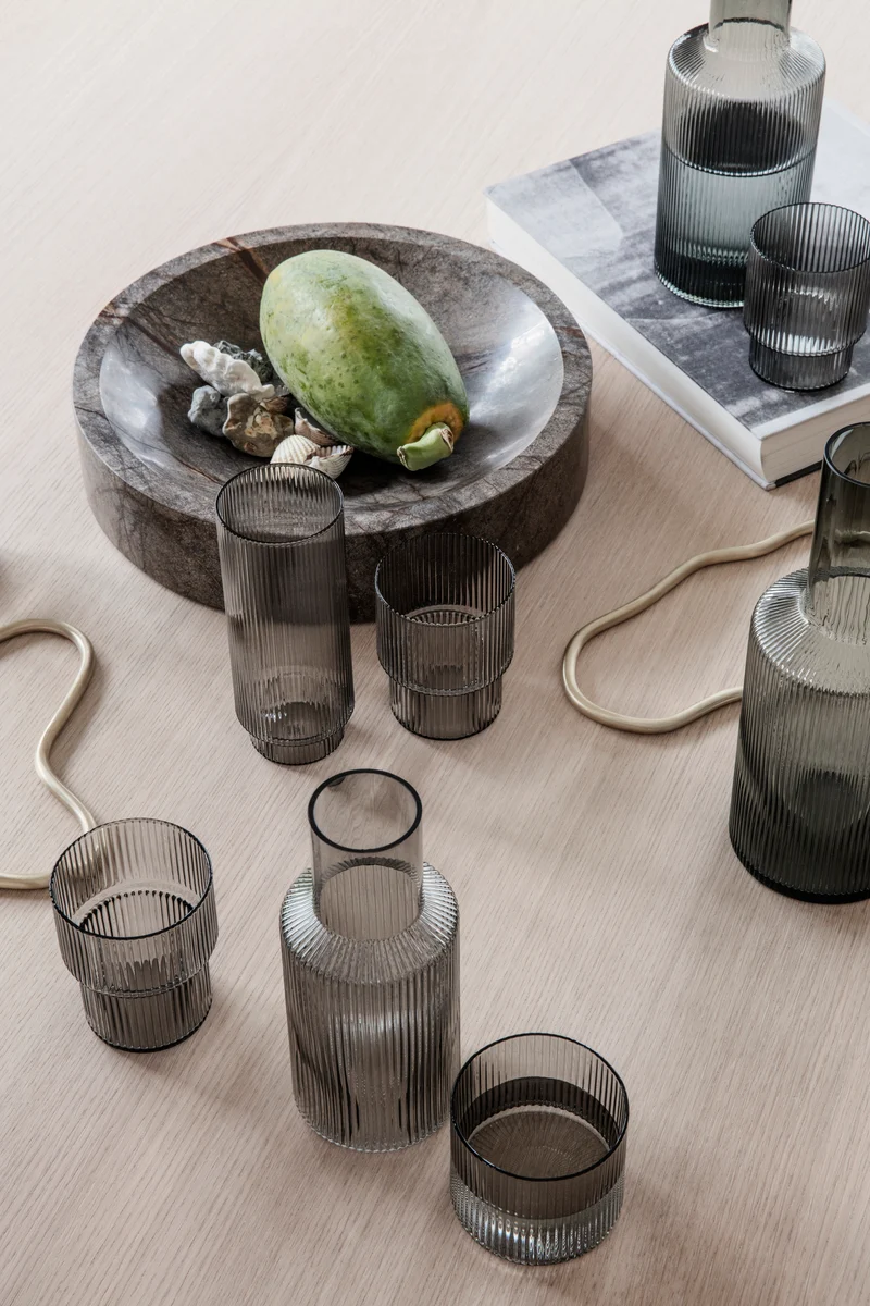 LONGDRINKGLAS RIPPLE 4ER SET