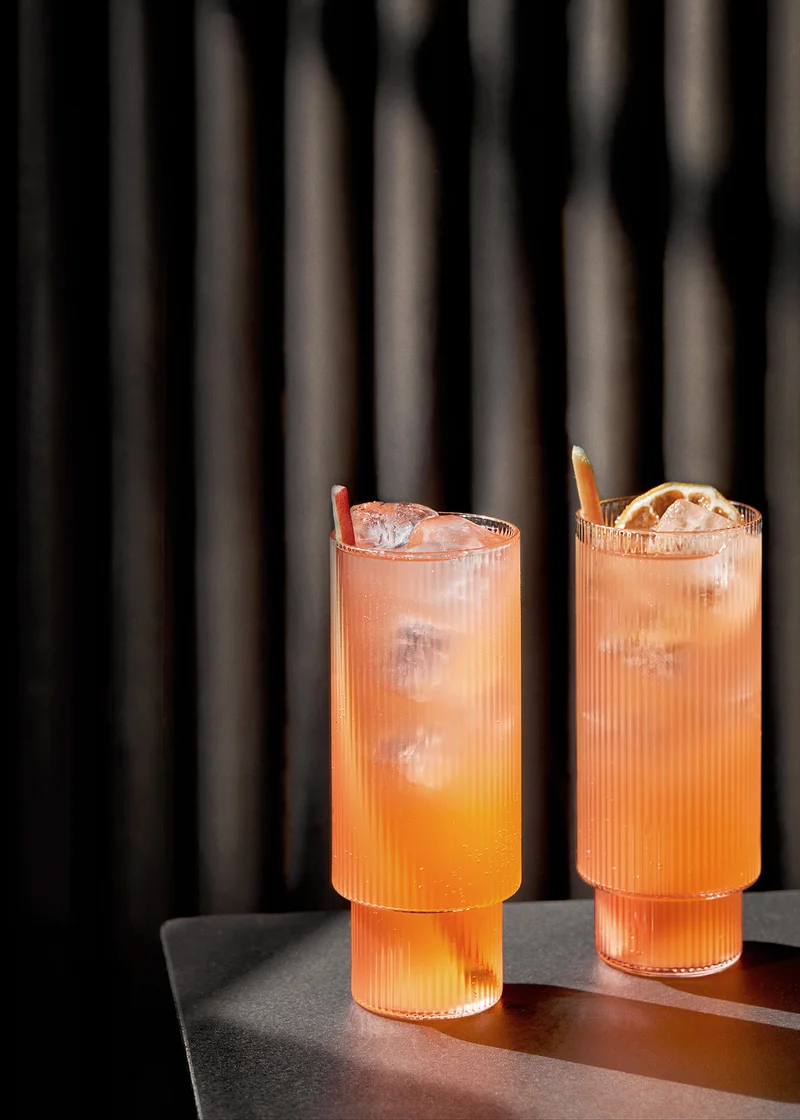 LONGDRINKGLAS RIPPLE 4ER SET