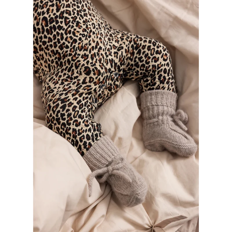 ABOOTIE CASHMERE BABY BOOTIES - ALPACA MELANGE