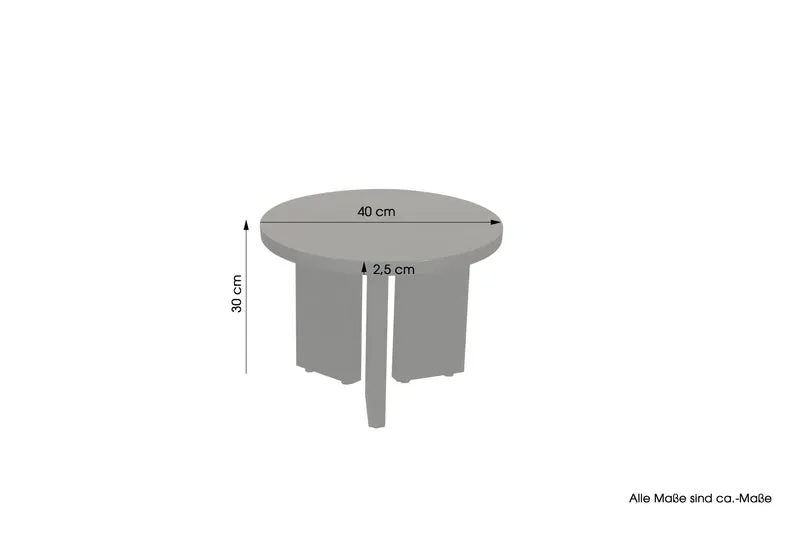 Beistelltisch ROUND / Rund / Massivholz Mango schwarz / D 40, H 30 cm oder D 60, H 41 cm