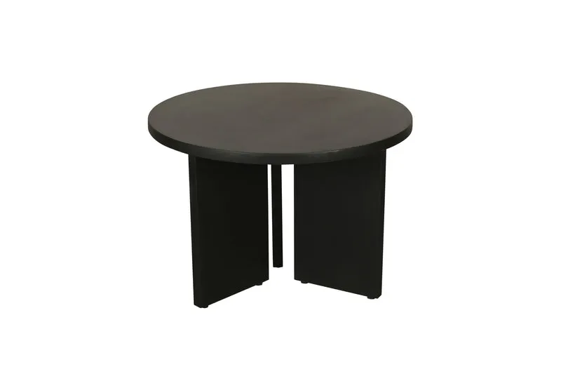 Beistelltisch ROUND / Rund / Massivholz Mango schwarz / D 40, H 30 cm oder D 60, H 41 cm