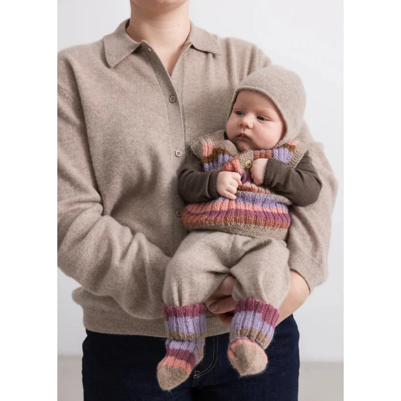 ALY CASHMERE BABY HAT - ALPACA MELANGE