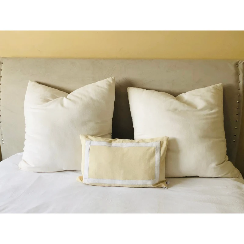 Trim Ivory Throw Pillow, "12x20" Lumbar Pillow Covers by Snazzy Living