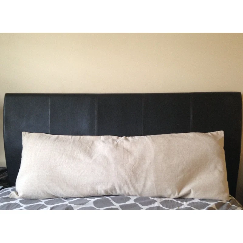 Headboard Long Lumbar Body Pillow Cover, 20 x 54, Headboard Body Pillowcase, Neutral Headboard Pillows