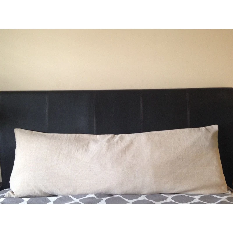 Headboard Long Lumbar Body Pillow Cover, 20 x 54, Headboard Body Pillowcase, Neutral Headboard Pillows