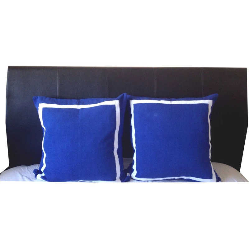 Blue White Euro Shams, Euro Accent Throw Pillows, 24x24 26x26 (One cover only)
