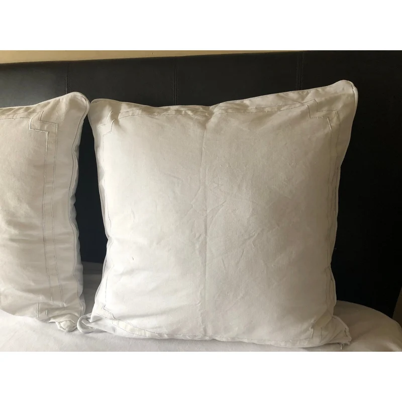 White Trim Throw Pillows, Trim Euro Shams, Border Pillow Covers, Black Pillows