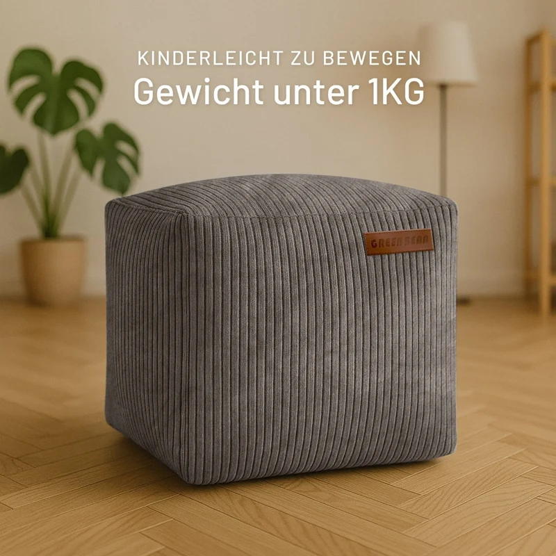 Cube Sitzhocker in Cord-Optik