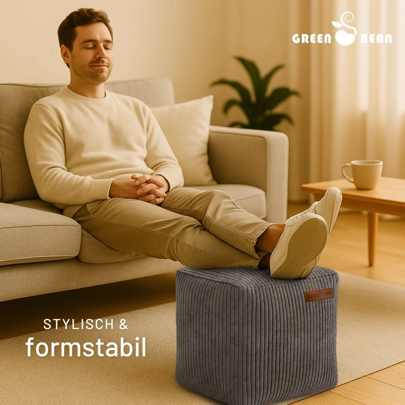 Cube Sitzhocker in Cord-Optik