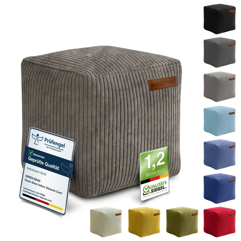 Cube Sitzhocker in Cord-Optik