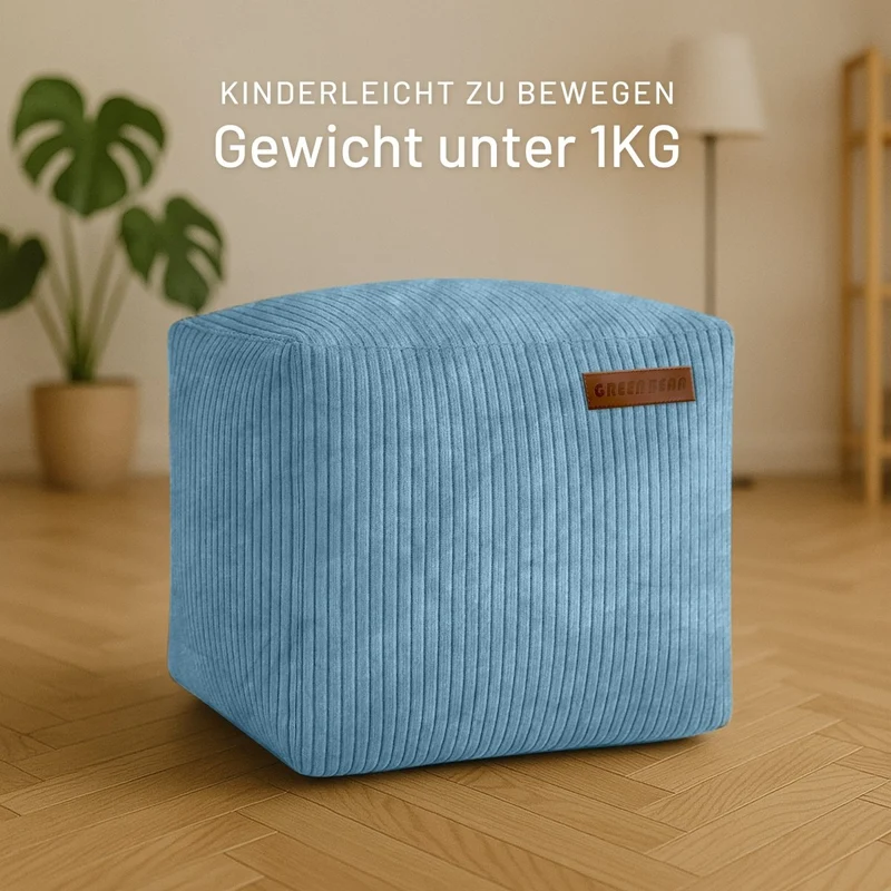 Cube Sitzhocker in Cord-Optik