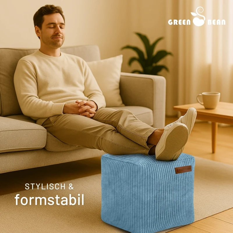 Cube Sitzhocker in Cord-Optik