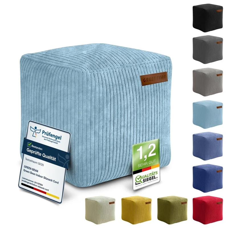 Cube Sitzhocker in Cord-Optik