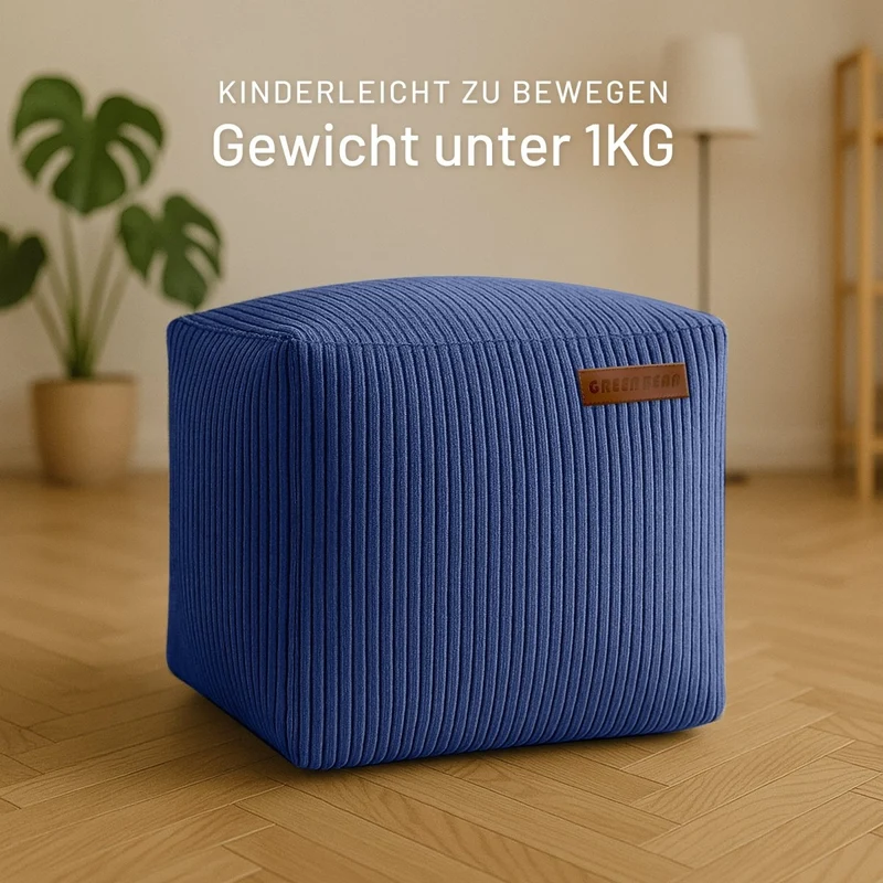 Cube Sitzhocker in Cord-Optik