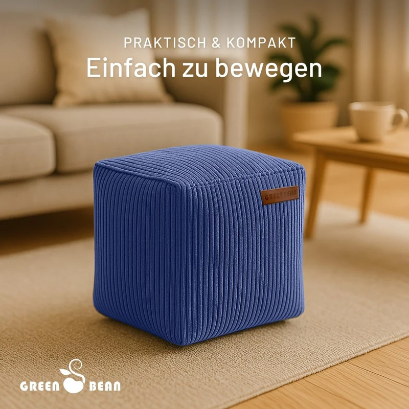 Cube Sitzhocker in Cord-Optik
