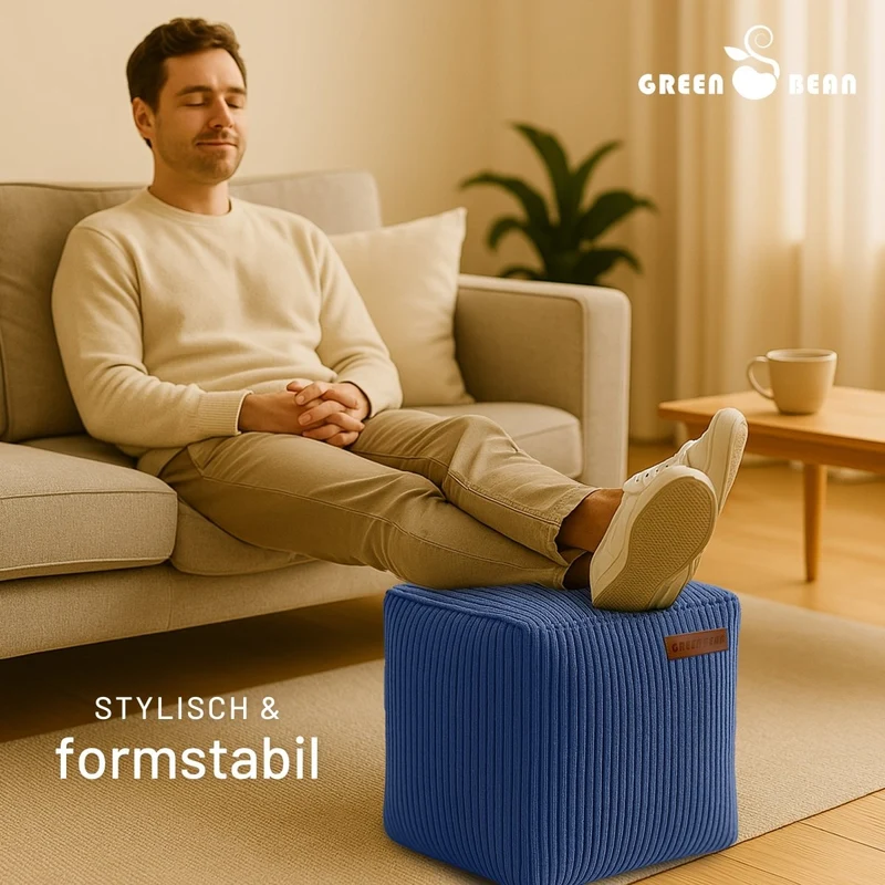 Cube Sitzhocker in Cord-Optik