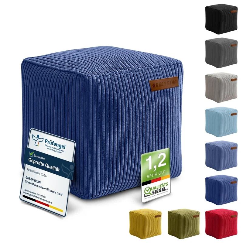 Cube Sitzhocker in Cord-Optik