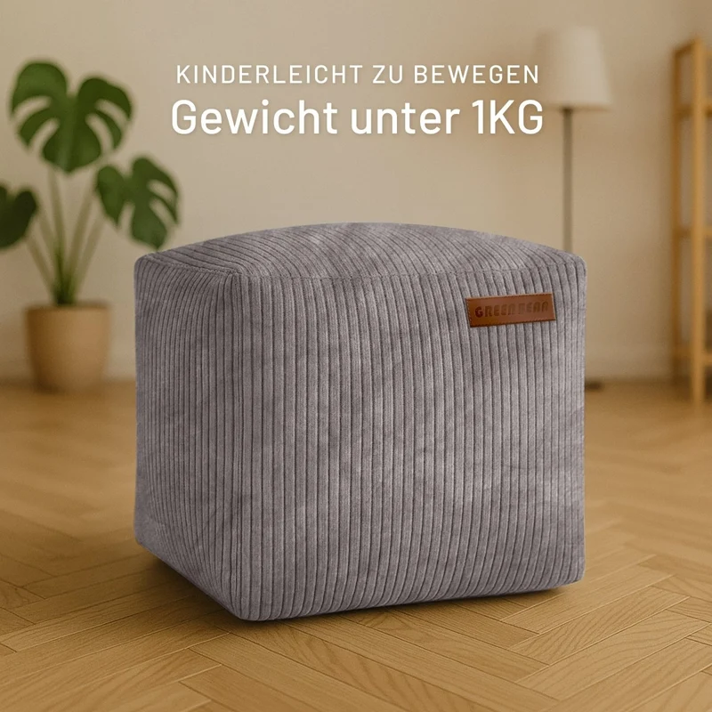Cube Sitzhocker in Cord-Optik