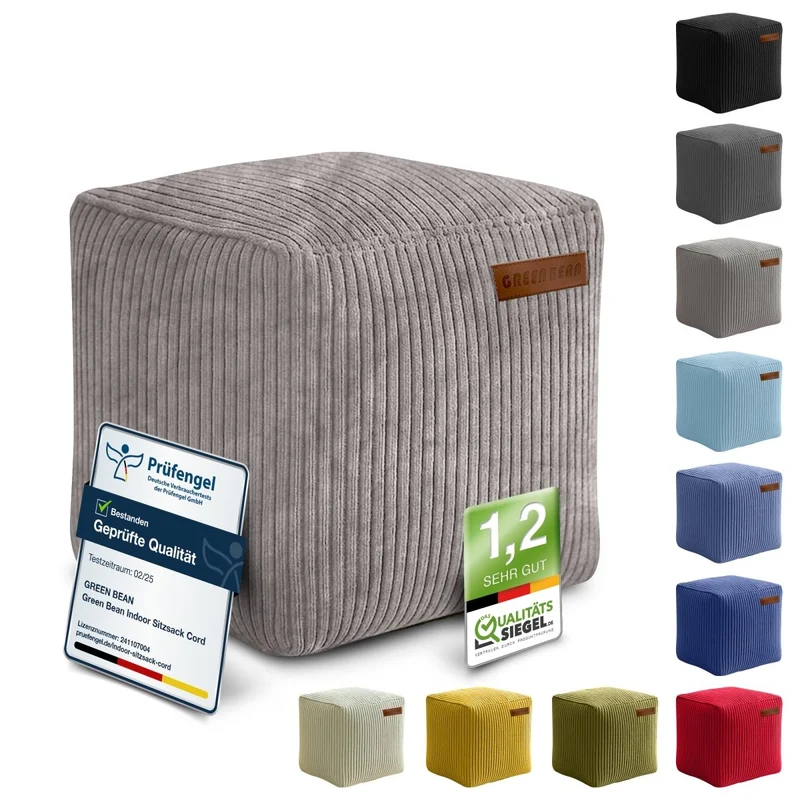 Cube Sitzhocker in Cord-Optik