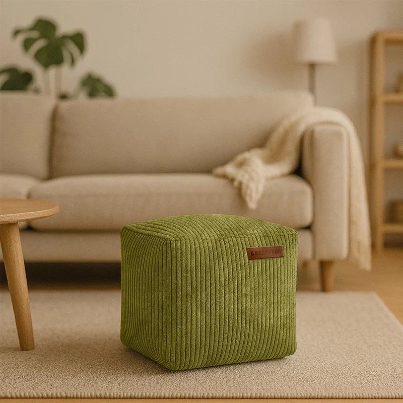 Cube Sitzhocker in Cord-Optik