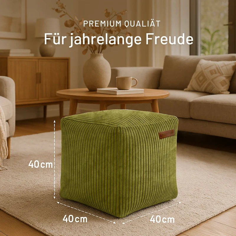 Cube Sitzhocker in Cord-Optik