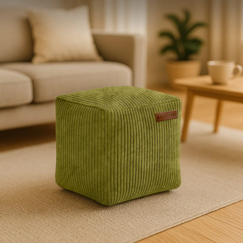 Cube Sitzhocker in Cord-Optik