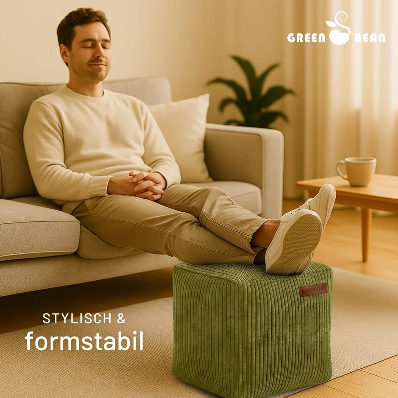 Cube Sitzhocker in Cord-Optik
