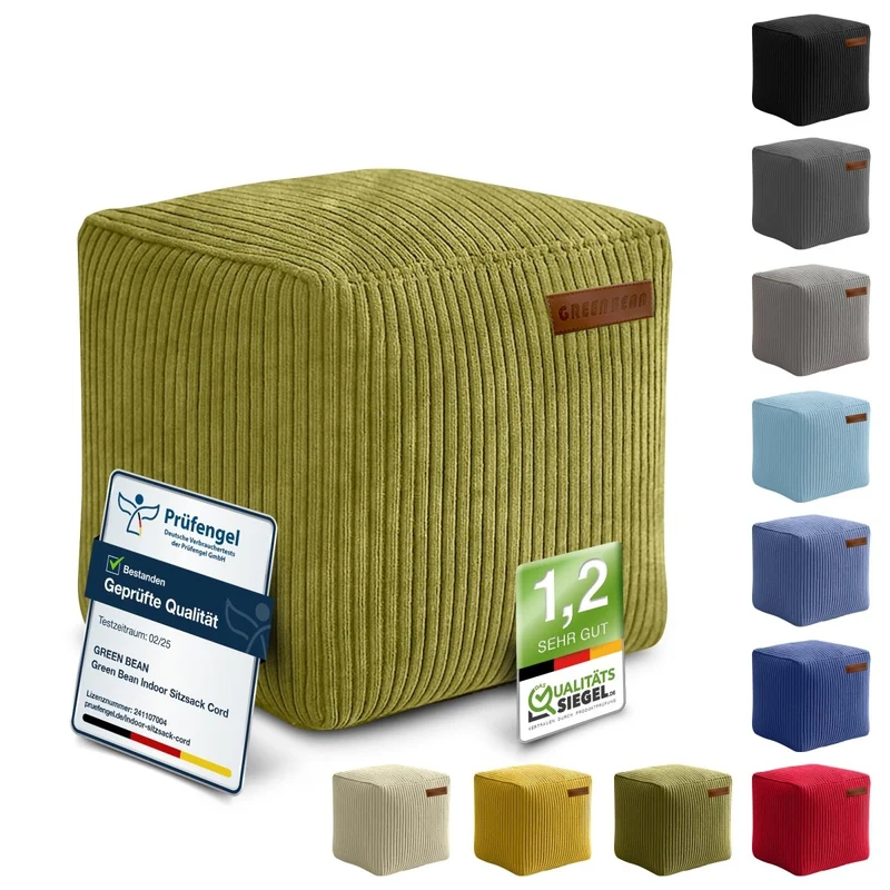 Cube Sitzhocker in Cord-Optik