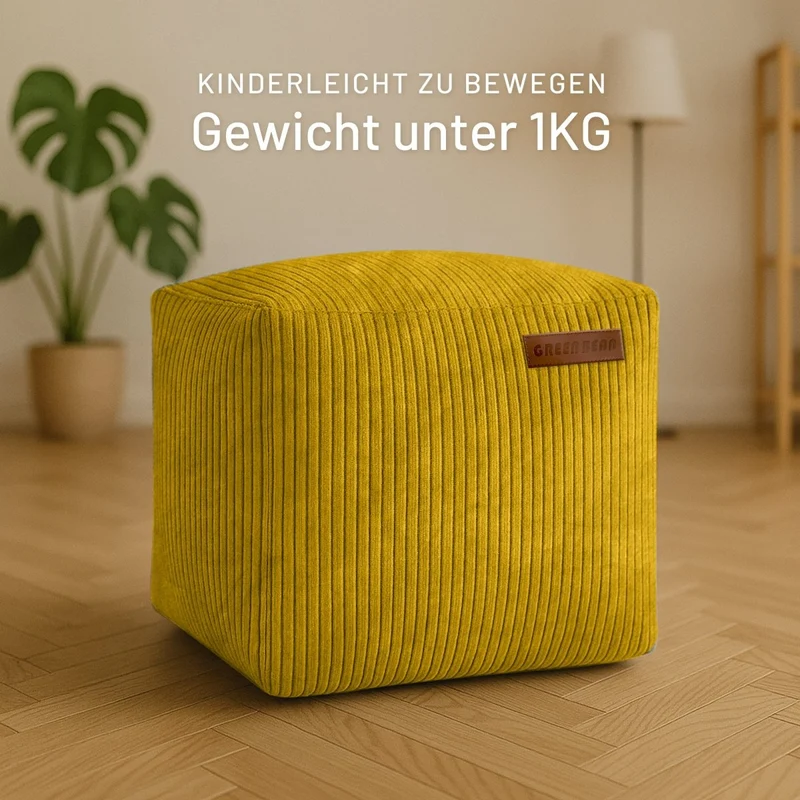 Cube Sitzhocker in Cord-Optik