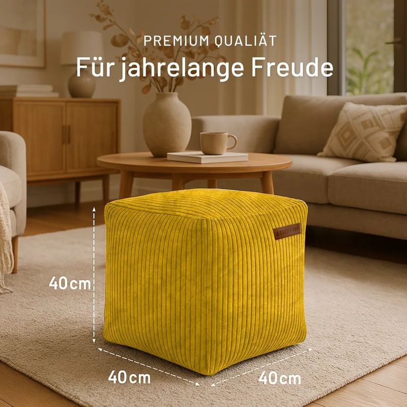 Cube Sitzhocker in Cord-Optik