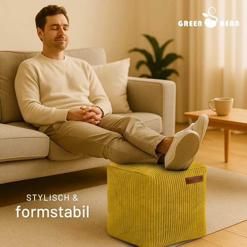 Cube Sitzhocker in Cord-Optik